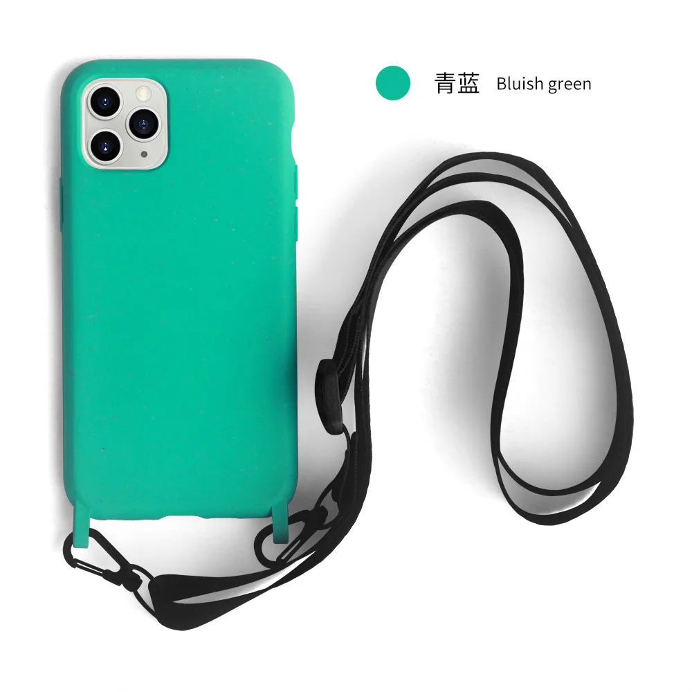 

Polyester Woven Cord Strap Case With Hook Biodegradable Phone Case For Iphone 11 12 XR 6 7 8 Plus XR X XS Max