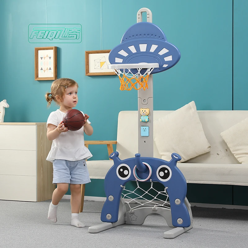 

Feiqitoy UFO kids basketball hoop, Blue/green