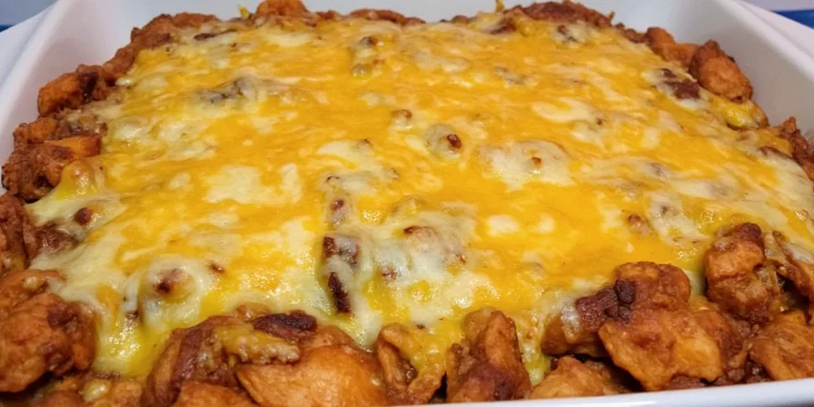 Casserole resting after baking