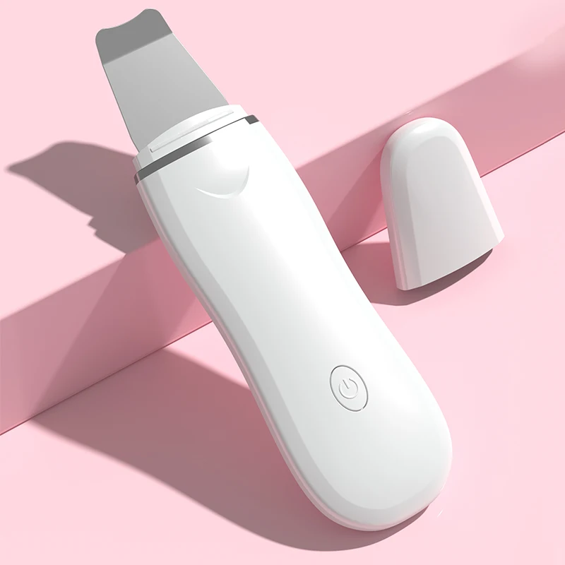 

Dropshipping Professional ion deep face cleaning care derma peeling wireless electric ultrasonic face scrubber, White
