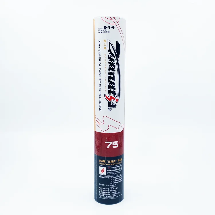 Dmantis D75 3IN1 Best-Selling Hybrid Shuttlecock 1st Natural Class Duck Feather OEM Custom Badminton Shuttlecock