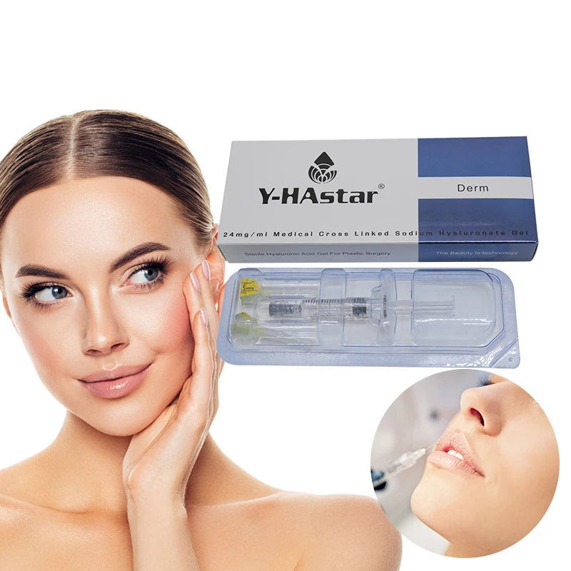 

Derm Line 2ML hyaluronic acid lip enhancement gel injector, Transparent