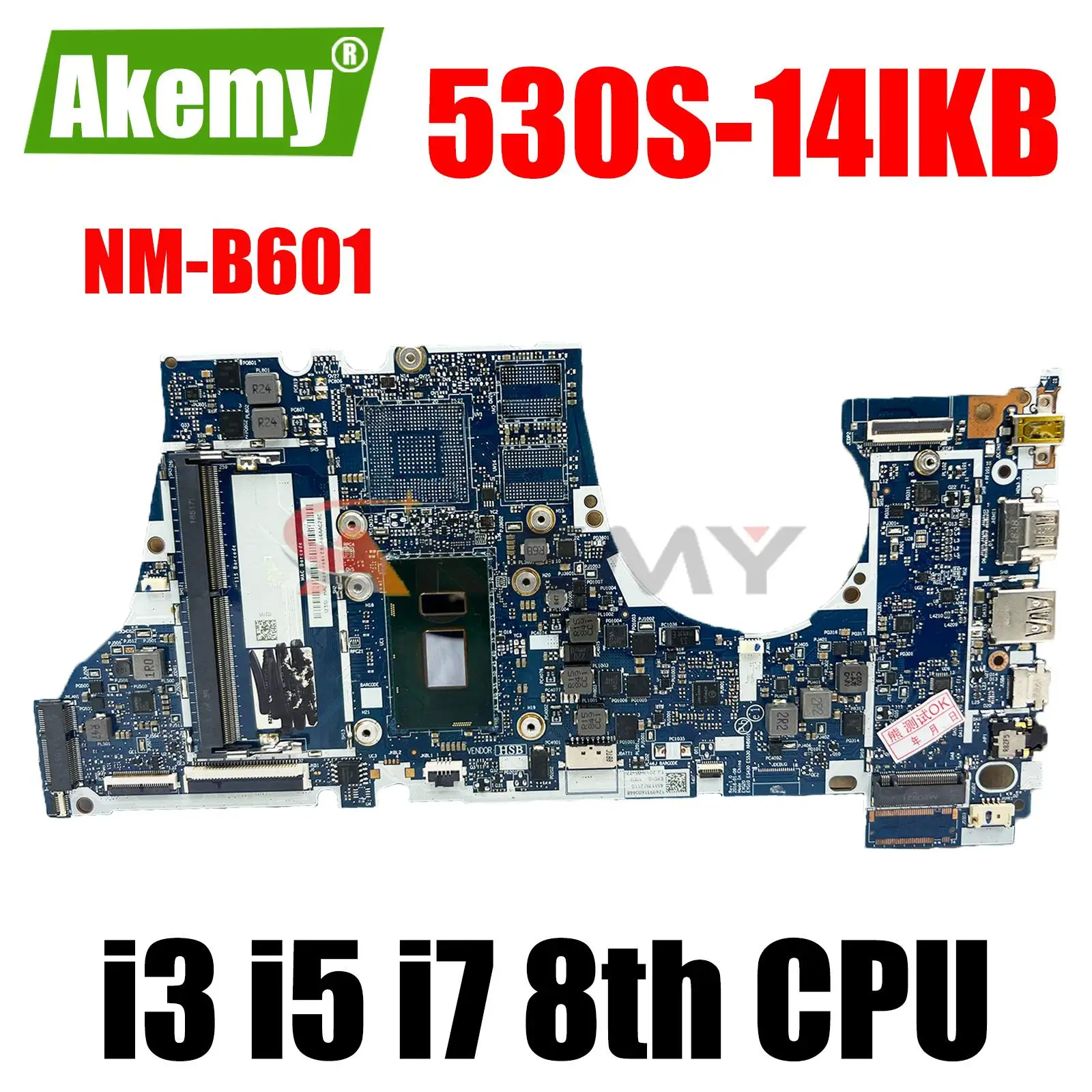 

For Lenovo ideapad Yoga 530-14IKB 530S-14IKB Flex 6-14IKB Notebook Motherboard NM-B601 With i3 i5 i7 8th CPU