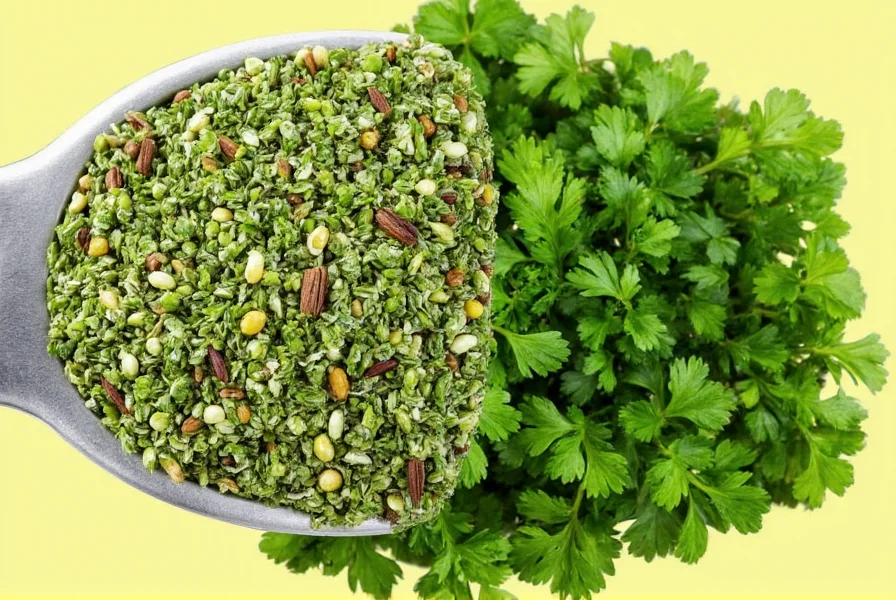 Fresh parsley sprinkled on dish