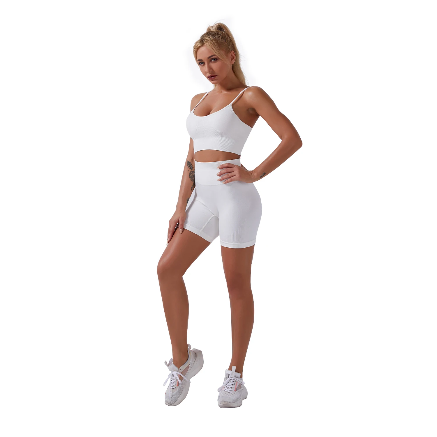 

BBZC2865 Factory wholesale hot sale seamless sportswear set women sexy gym set solid color yoga set
