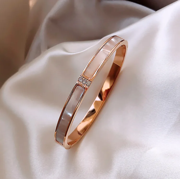 

2020 fashion crystal charms bangles gold plated