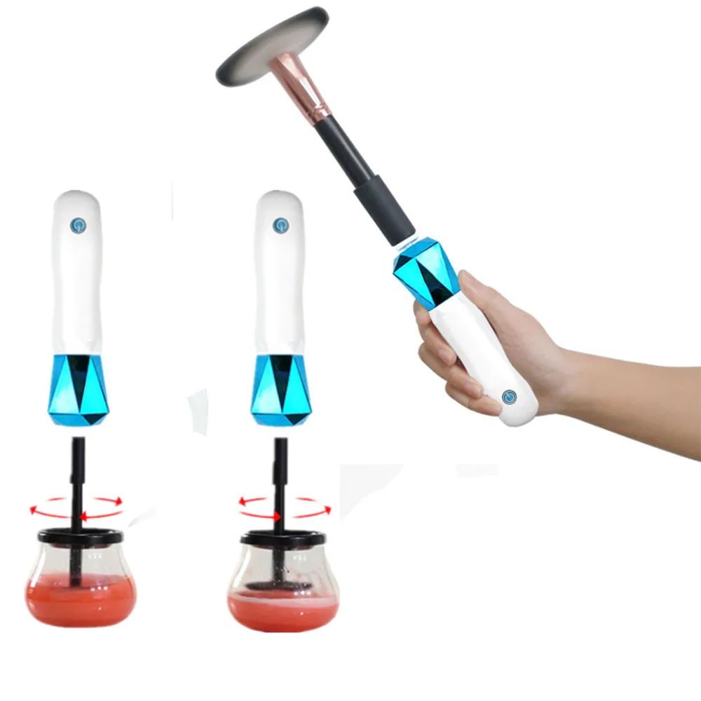 

OEM Makeup Brush Cleaner and Dryer CE MSDS Certificated Automatic Electric Makeup Brush Cleaner, Blue-green