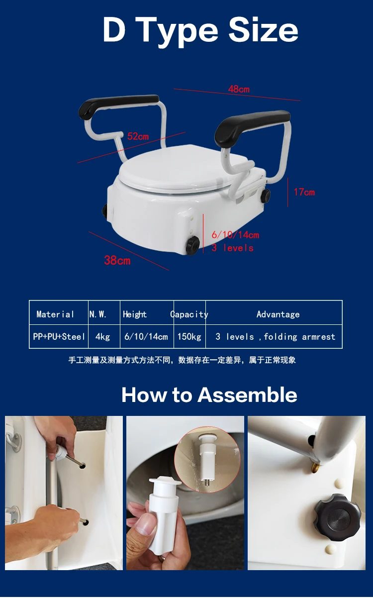 Toilet Raiser Raised Toilet Seat