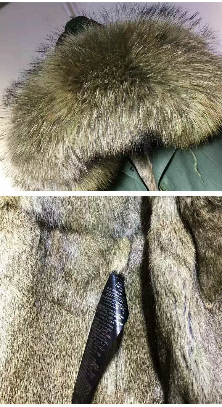 jb-19101211 女装冬季大衣毛皮真正的狐狸毛皮夹克派克大衣