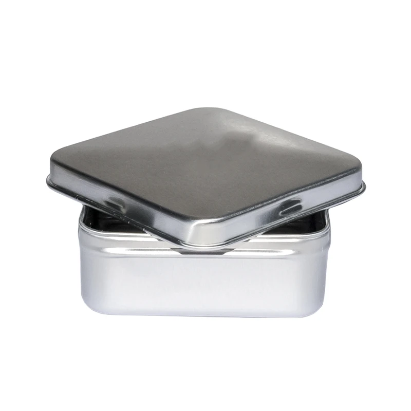 Custom Embossed Square Aluminum Box Metal Aluminum Cosmetic Jar Candle Soild Lip Balm Pill Candy Aluminum Soap Box