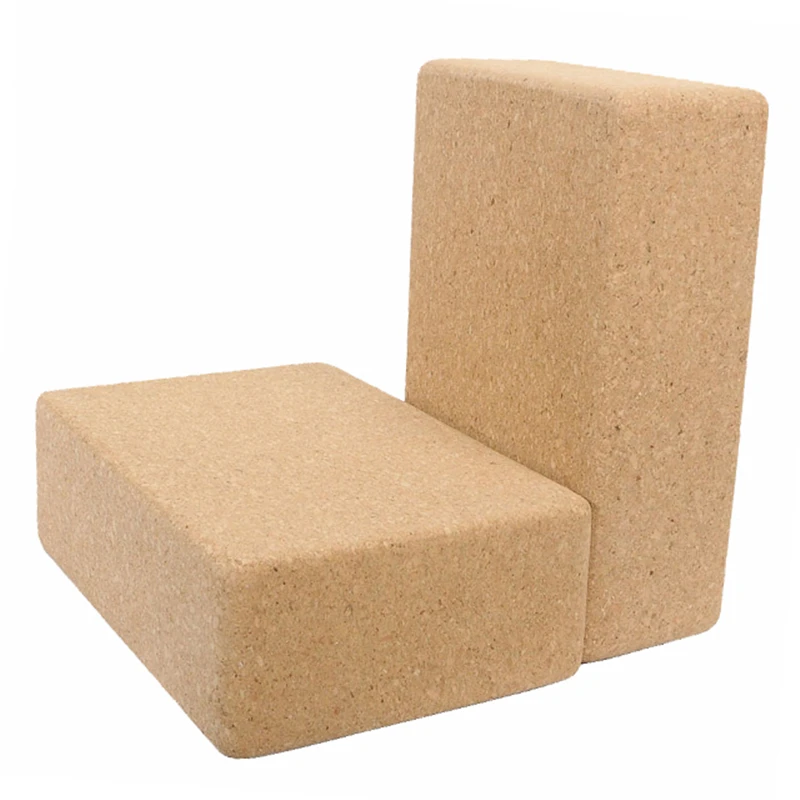 

Real High Density Gymnastic Posture Adjustable Cork Custom Yoga Block, Wood natural