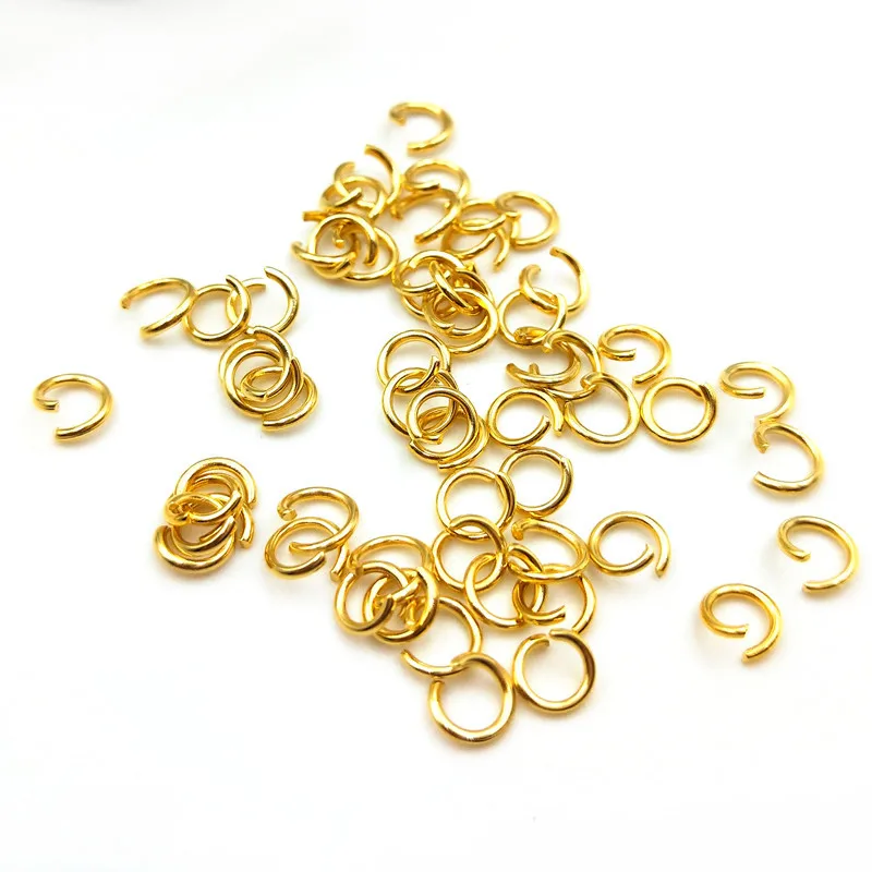 

stainless steel with real gold plating jewelry findings jump open ring3-8 mmWHOLESALE BULK DIY Accessories