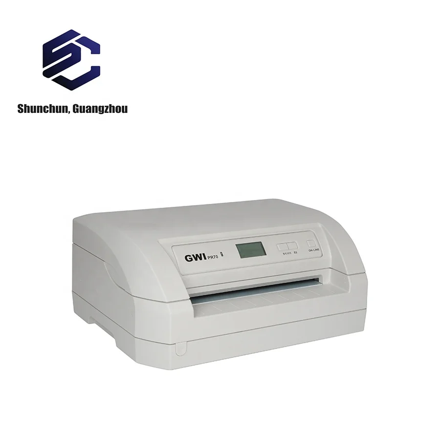 

New GWI PR70 24-Pin A4 Paper Printer Dot-matrix Bank Passbook Printer Document Printer