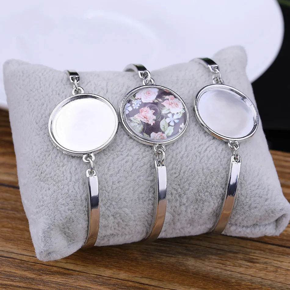 

2021 Sailing Jewelry 20mm DIY Photo Pendant for Bracelet 20mm Round Time Gemstone Photo Frame Pendant