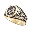 Custom made University of Phoenix BA Business gold plated class ring