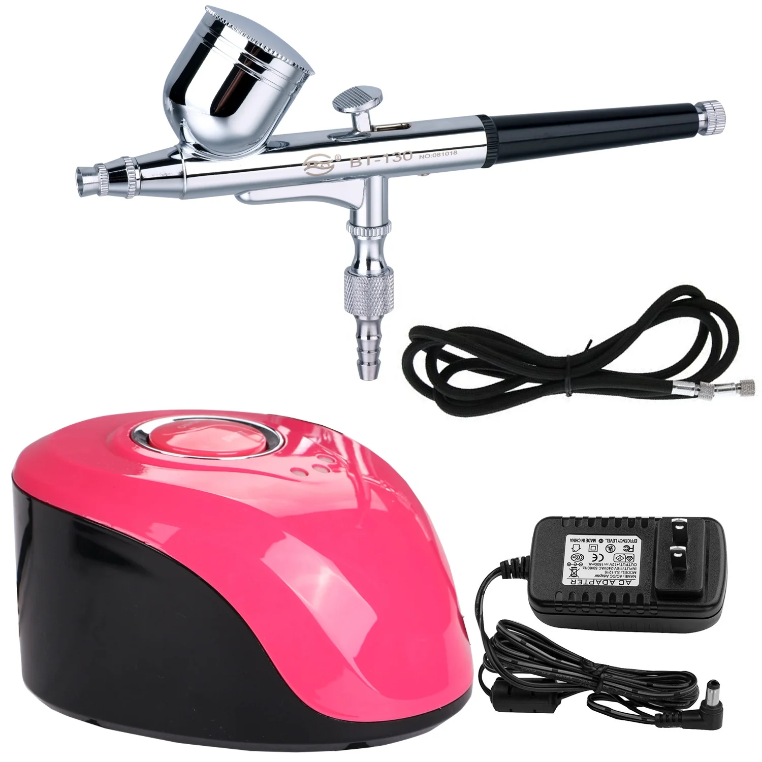 

Air Brushing Machine Body Art Tattoo Nail Painting Mini Spray Makeup Gun Kit Air Brush set, White/black/pink/customized