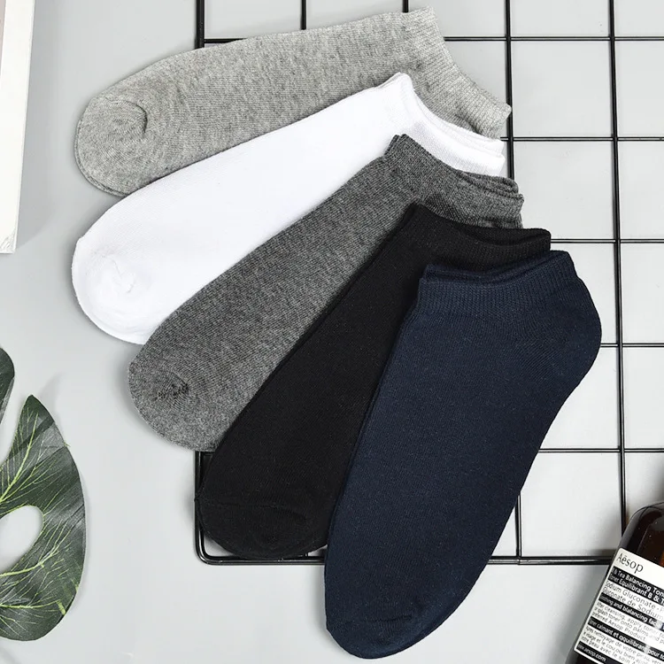 

Summer solid color invisible socks new vintage boat socks slip silicone socks for men manufacturers wholesale, Picture