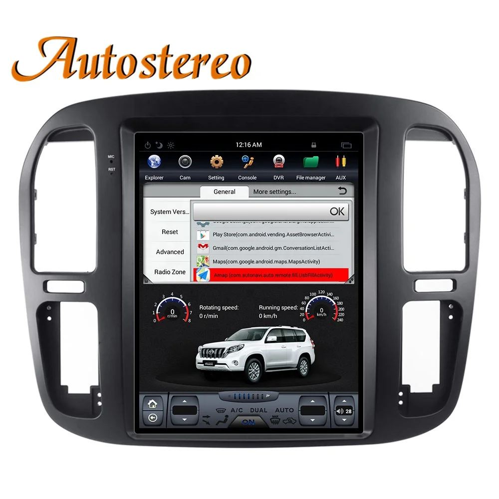 

Tesla Style Android 9.0 4GB+64 Car Radio GPS Navigation For TOYOTA LAND CRUISER LC100 1992-2002 Auto Head Unit Multimedia Player