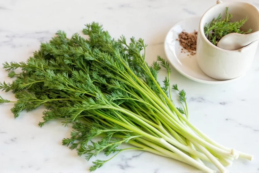 Chives on oven tray
