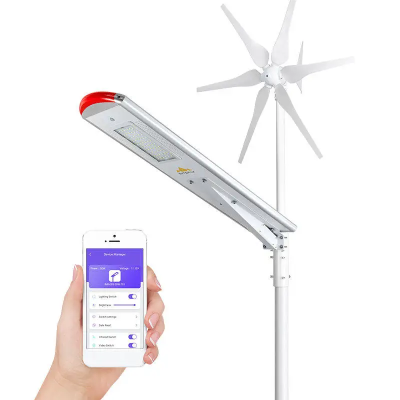 INTEFLY 300W/24V Smart City Wind Generator Hybrid Solar Street Light Best Selling Wind Solar Hybrid Urban Street Lamp