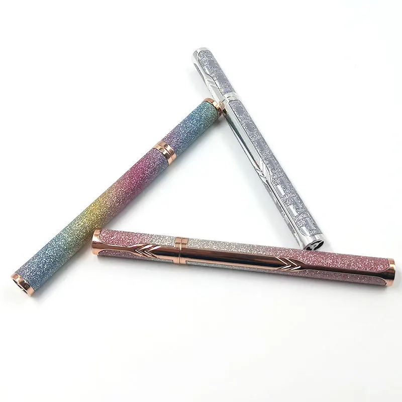 

hot selling magnetic adhesive colored eyeliner pen waterproof rainbow tube eyeliner pencil, Stock