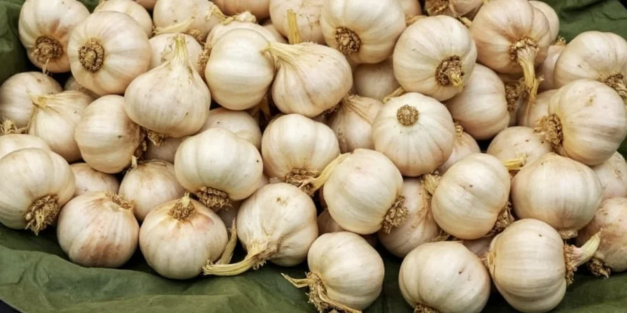 Close-up of garlic bunch