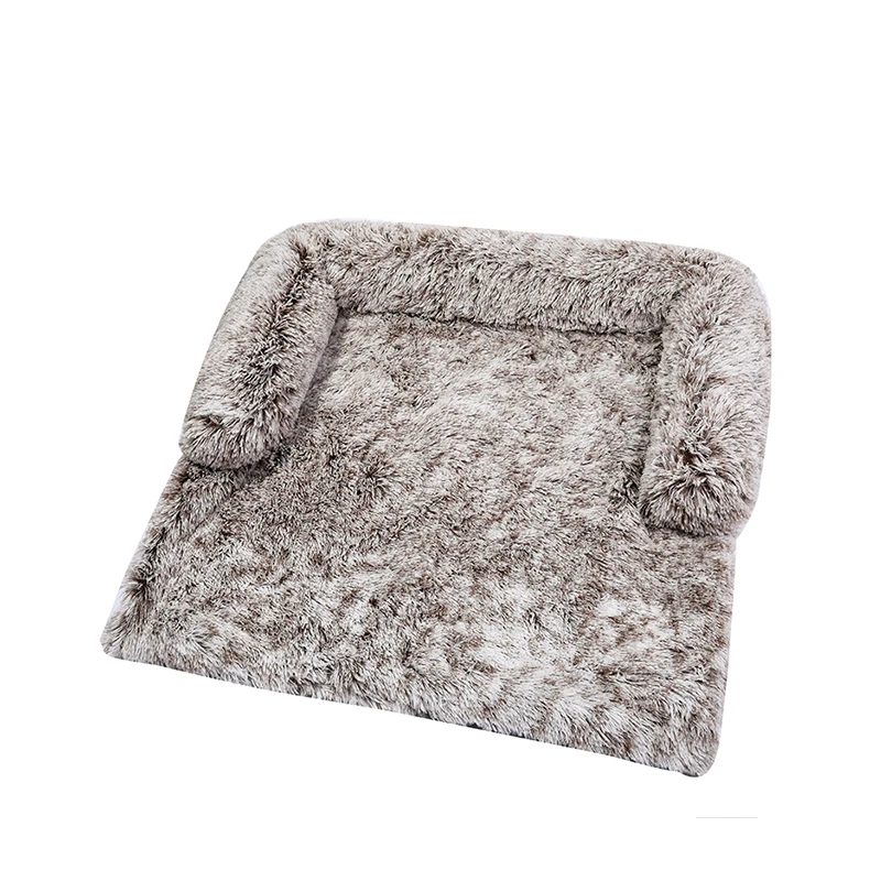 

Long Plush Pet Dog Sofa Cover Beds With Blanket Luxury Pet Sofa Bed in Living Room Fluffy Pet Cat Dog Bed, Have many colors for selection