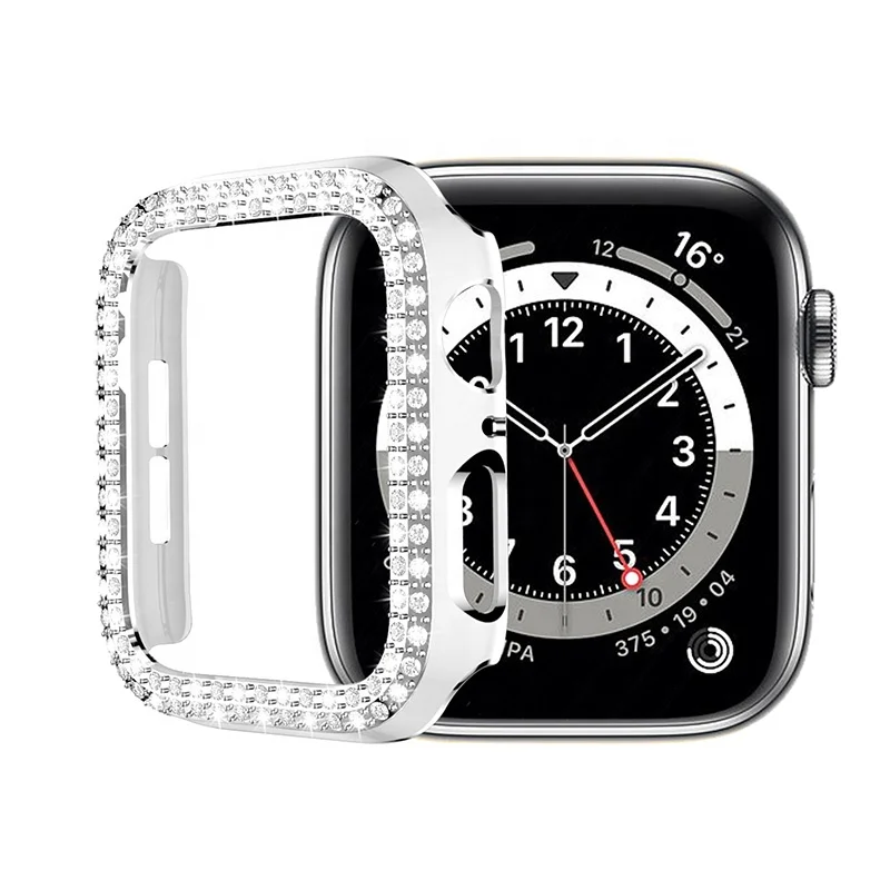 

Diamond Cases Compatible for Apple Watch 38mm 40mm 42mm 44mm, Protective Bumper for iWatch SE Series 6 5 4 3 2 1