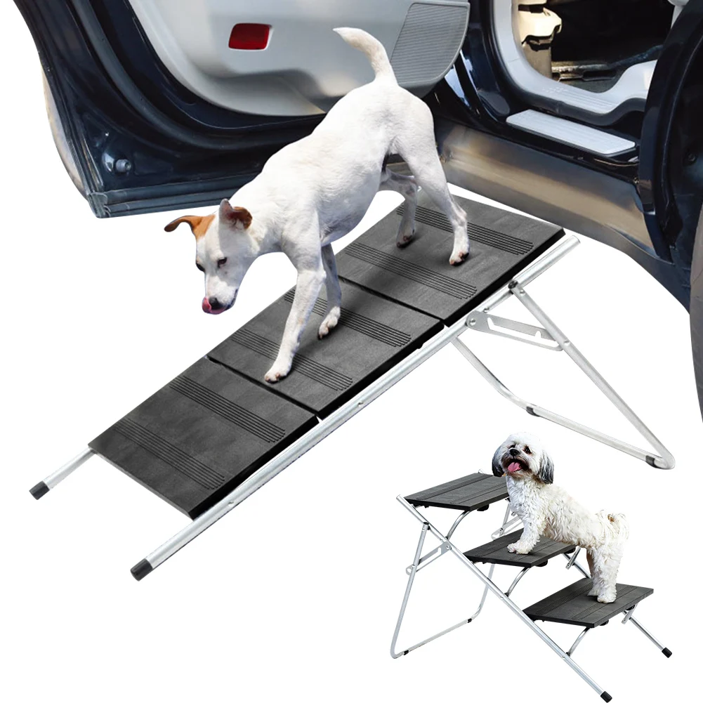 

Car Dog Steps Portable Dog Stairs for Cars High Beds Climbing shelf