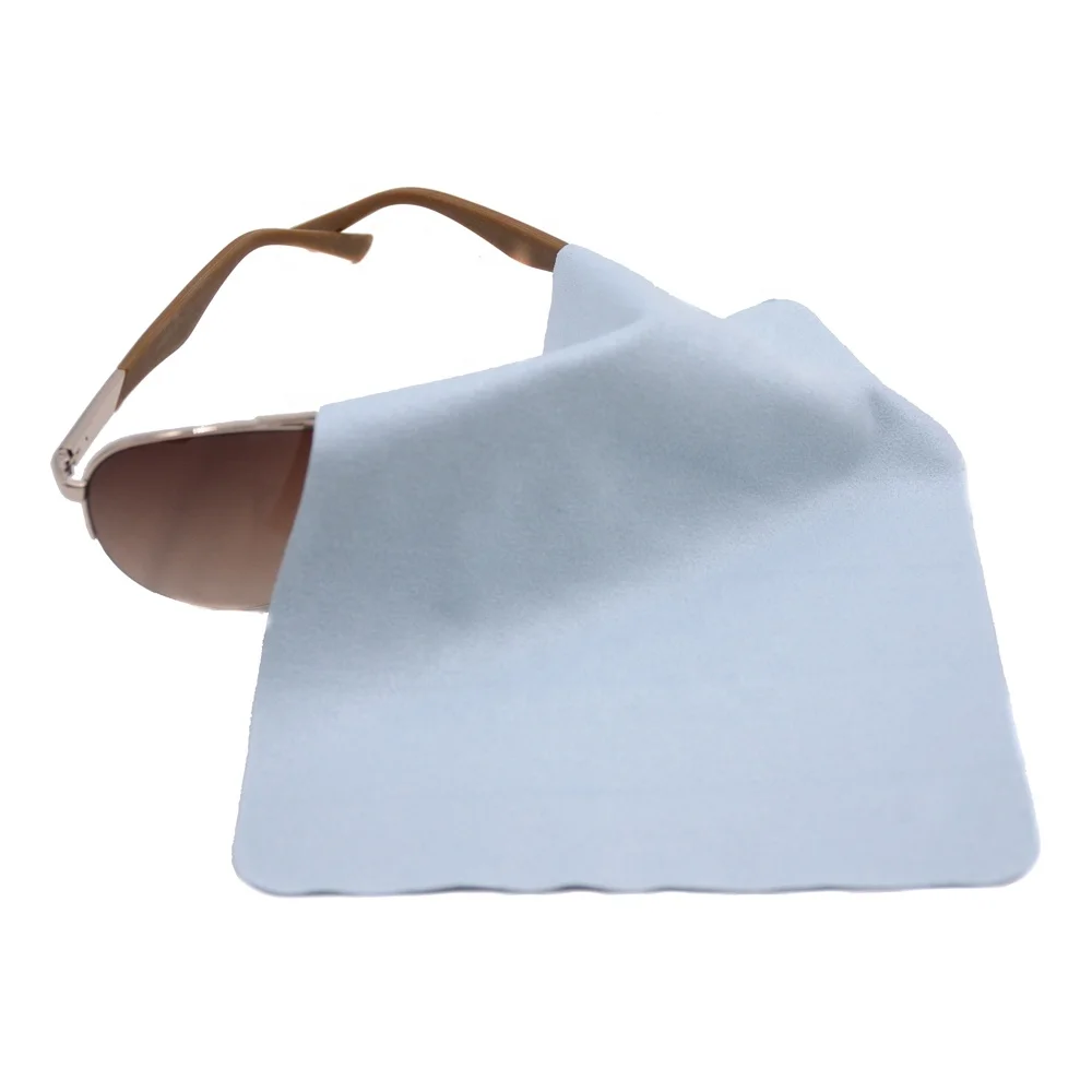 

High absorbent More Color sunglasses chamois eyeglass lens mircofibre cleaning cloth, White with transfer printing logo