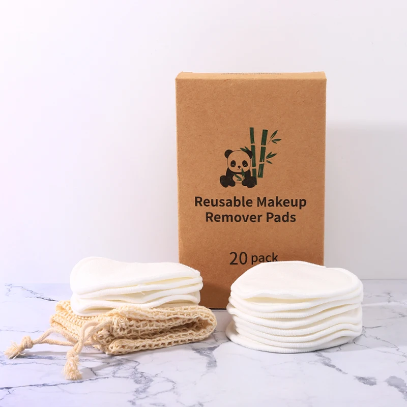 

In stock reusable cotton pads makeup remover pads washable organic