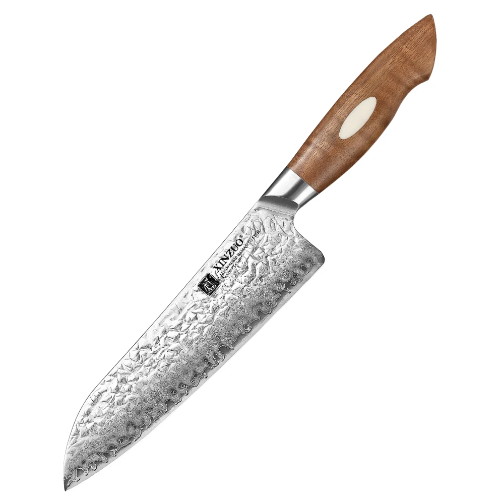 

XINZUO New Hammered Gyuto Knife 67 layers AUS10 Damascus Steel Walnut Wood Sharp Japanese Style Kitchen Chef Knives