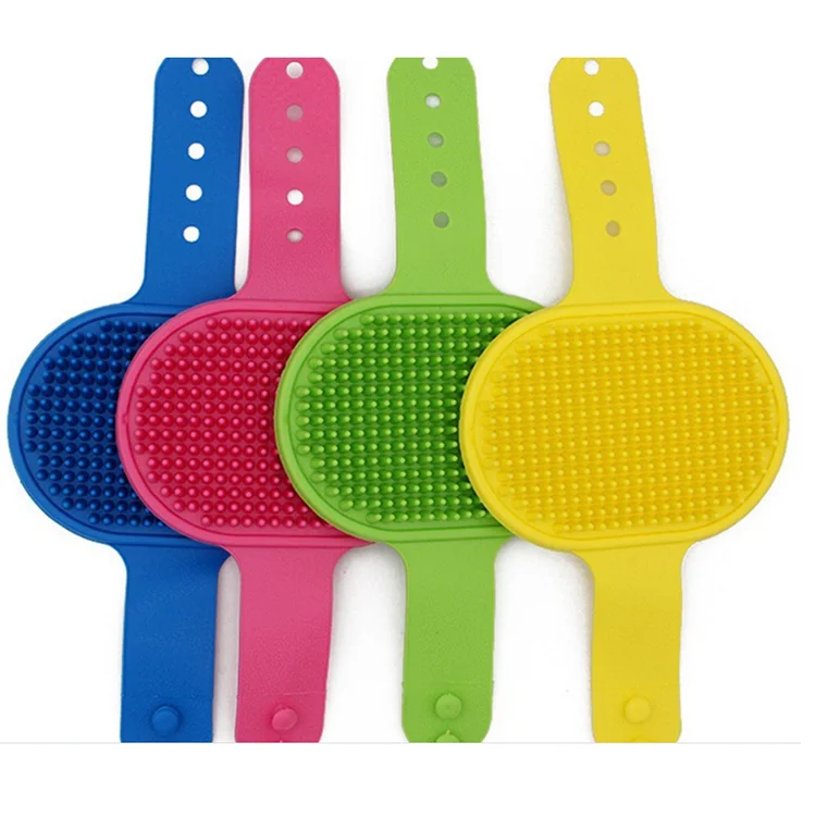 

Wholesale Pet Bathing Brush Rubber Cat Pet Grooming Brush Massage Clean Pet Brush, Colorful