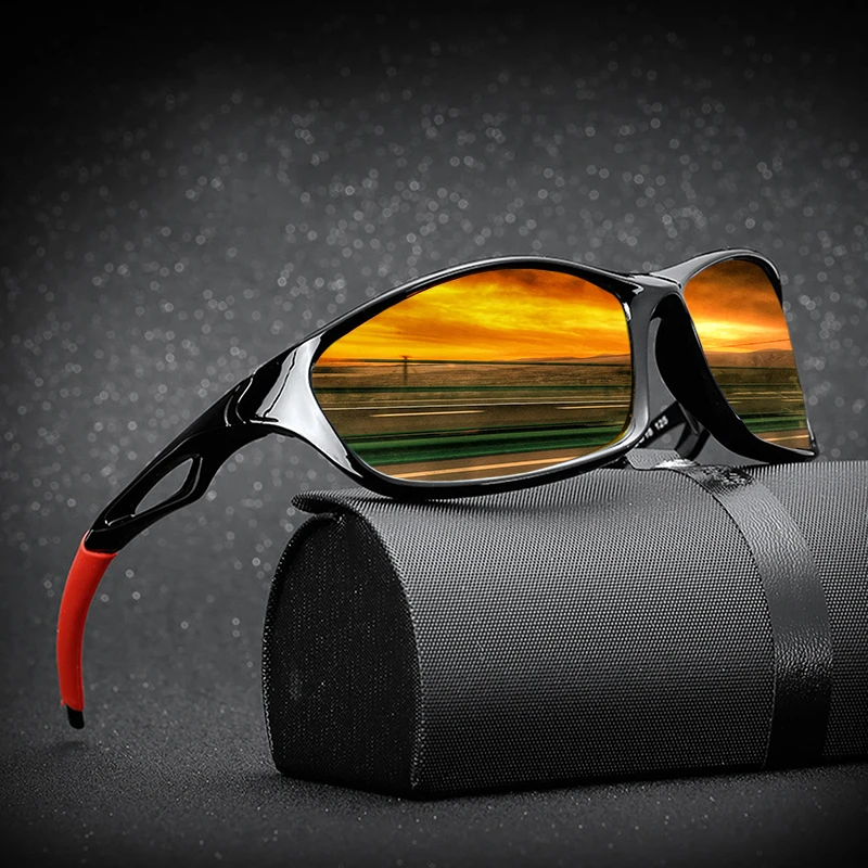 

2022 New Polarized Sunglasses Men Brand Designer Square Sports Sun Glasses for Men Driving Fishing Black Frame