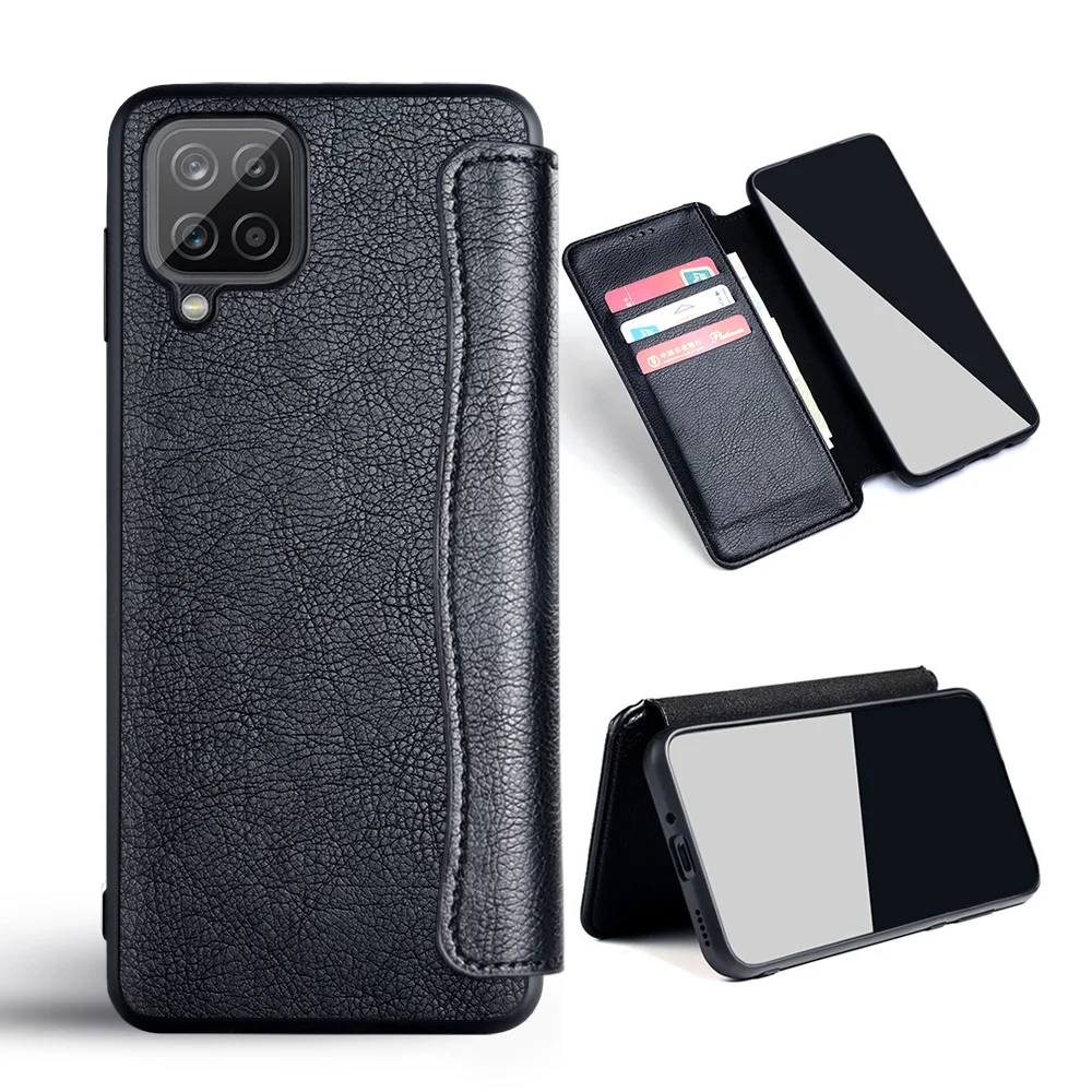 

Case for SAMSUNG Galaxy A12 Flip Cover PU Leather with Card Slot No Magnet for SAMSUNG Galaxy A12 Case Funda Coque