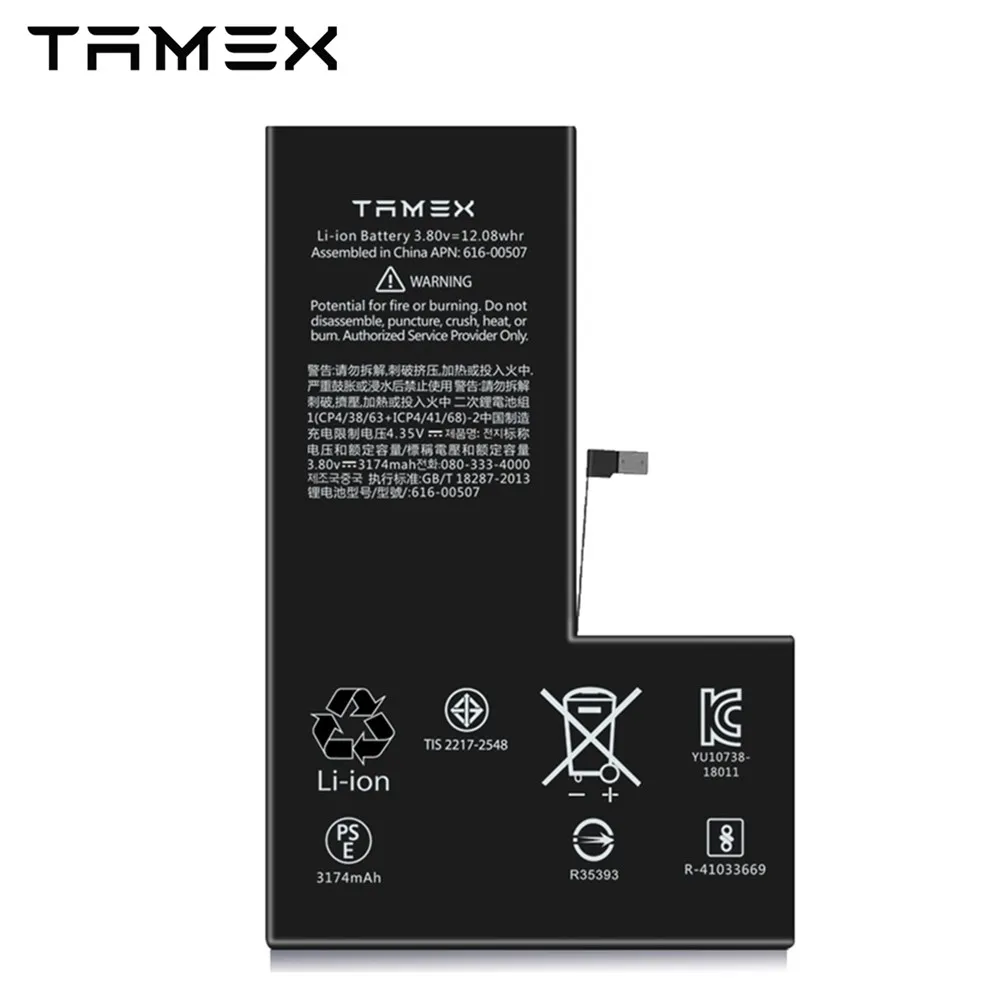 

Wholesale 3174mAh For iPhone XS Max Battery Replacement New Smart Mobile Phone Batteries Factory Supply Top Quality Akku