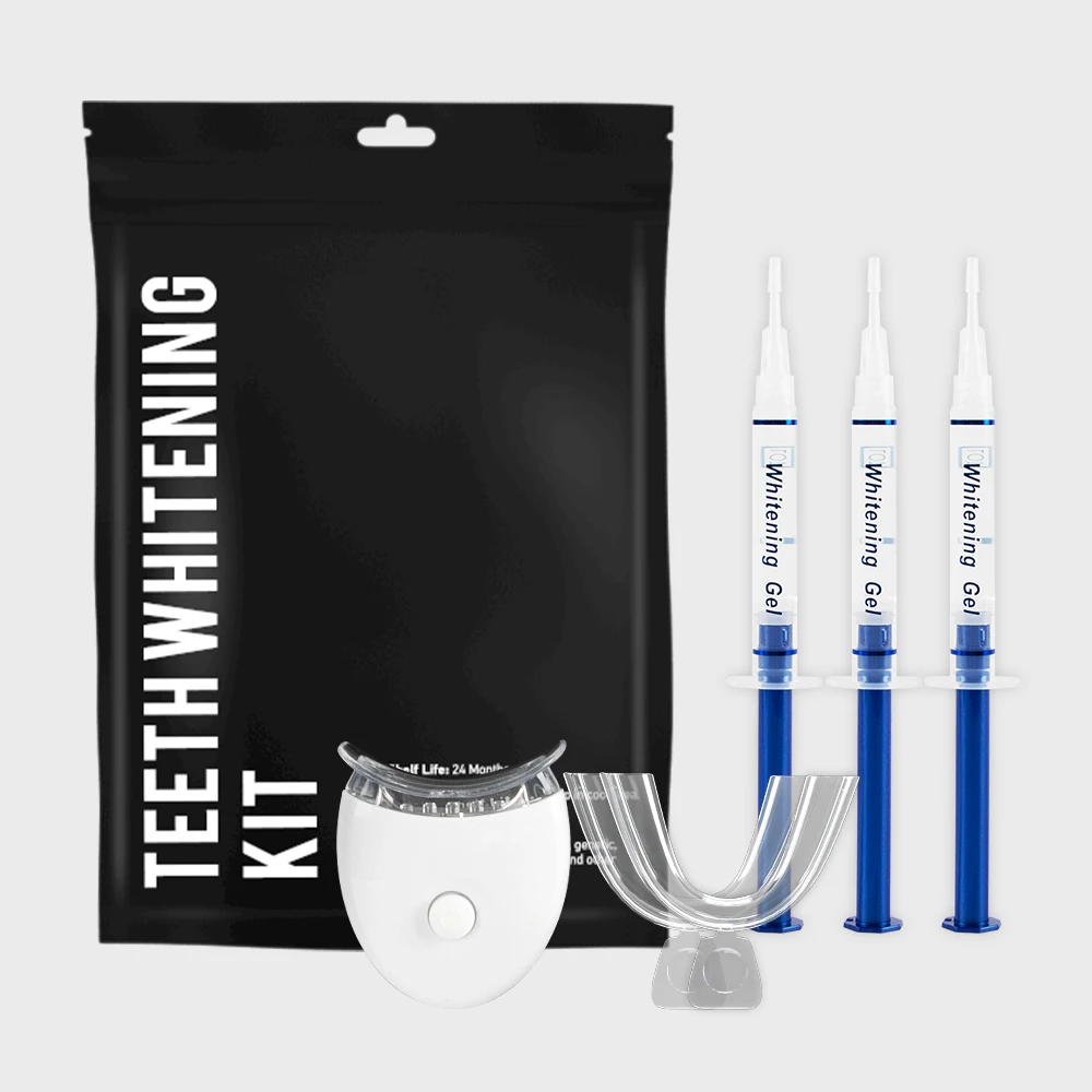 

GlorySmile Cheap Home Use Private Logo 3 Gel Syringes Thermoplastic Tray Teeth Whitening kit With Bag