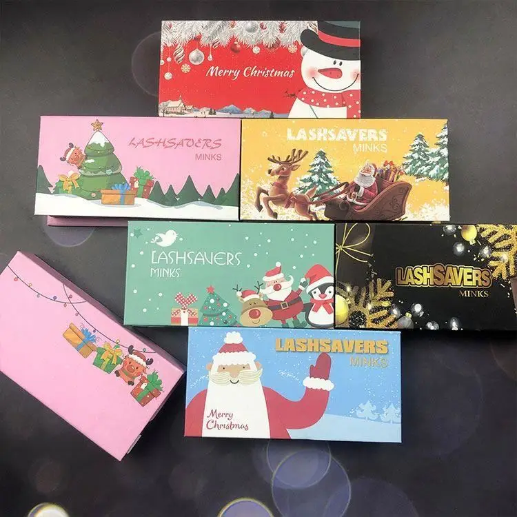 

Private label customized packaging box 3d mink eyelashes 25mm lashes, Natural black or colorful