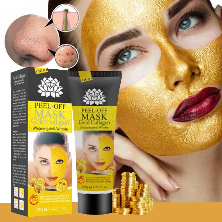 

24k Collagen Gold Mask Shrink Pores Moisturizing &Oil Control Acne Blackheads Removal Deep Cleaning Skin Care Mask