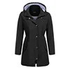 Autumn Amazon Explosion Casual Waterproof Waist Hooded Long Jacket Women Large Spot