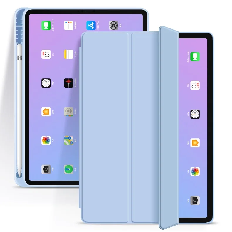 

Not sleep pencil holder cover tablet case for ipad Air4 10.9 inch, 8color