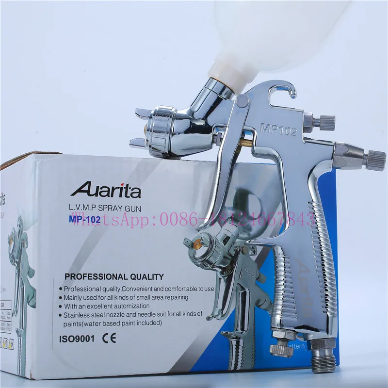 Auarita MP-102 1.0mm Nozzle Mini Professional LVLP Spray Gun 250ml cup  facePaint