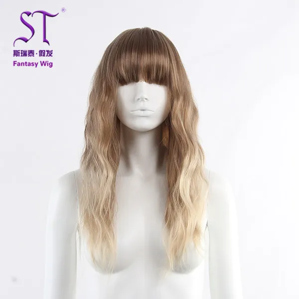 

Ombre Color Synthetic Hair Ultra Thin Natural Ombre Brown Wig For White Women Wholesale