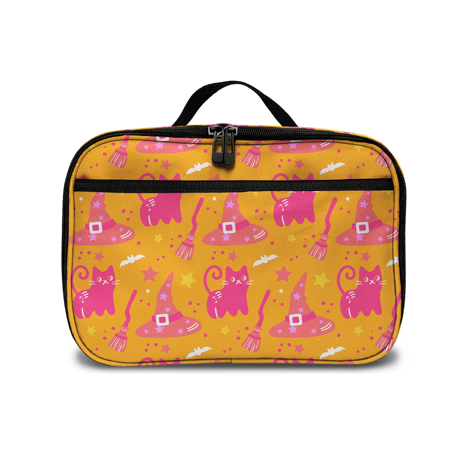 

Custom Witch Pumpkin Pattern Print School Lunch Bags Custom Design Halloween Children's Lunch Bags Wholesale Student Lunch Bag