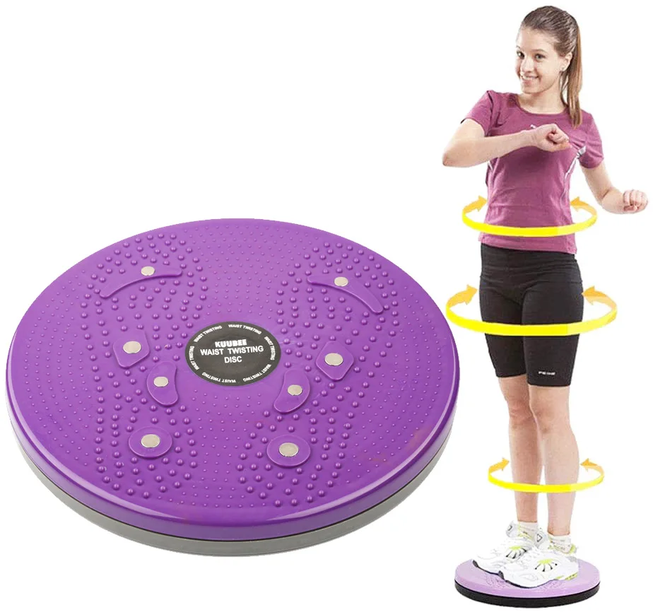 

Waist Twisting Disc Balance Board Fitness Equipment for Home Body Aerobic Rotating Sports Magnetic Massage Plate, Rose red,green,blue,purple or customized