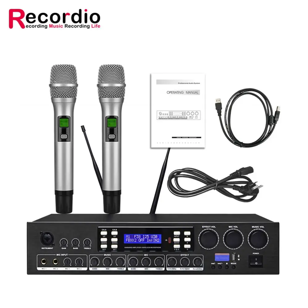 

GAW-L900 Brand New Wireless Wired Microphone With High Quality, Black