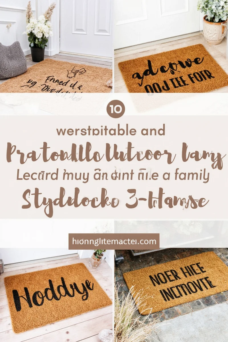 10 adorable and practical pretty door mats for a family friendly home