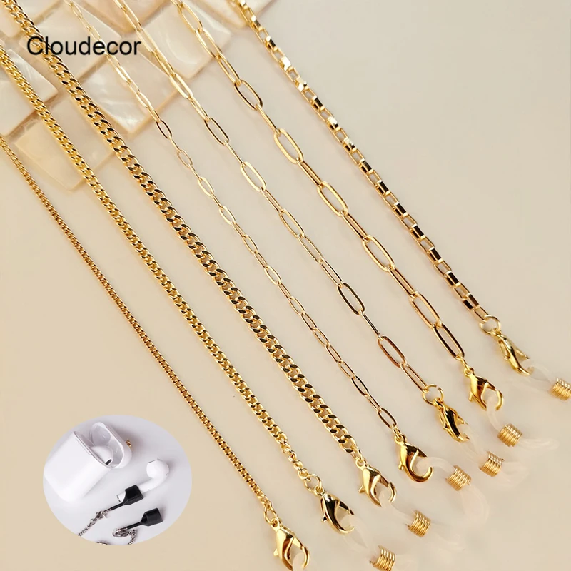 

New Gold Plated Glasses Accessories Necklace Eyeglass Chain Masked Strap Chain For Men Women Anti Slip Eyewear Lanyards