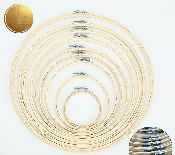 Wholesale Diy Eco 4 Inch Bamboo Embroidery Hoops Round Wooden Circle