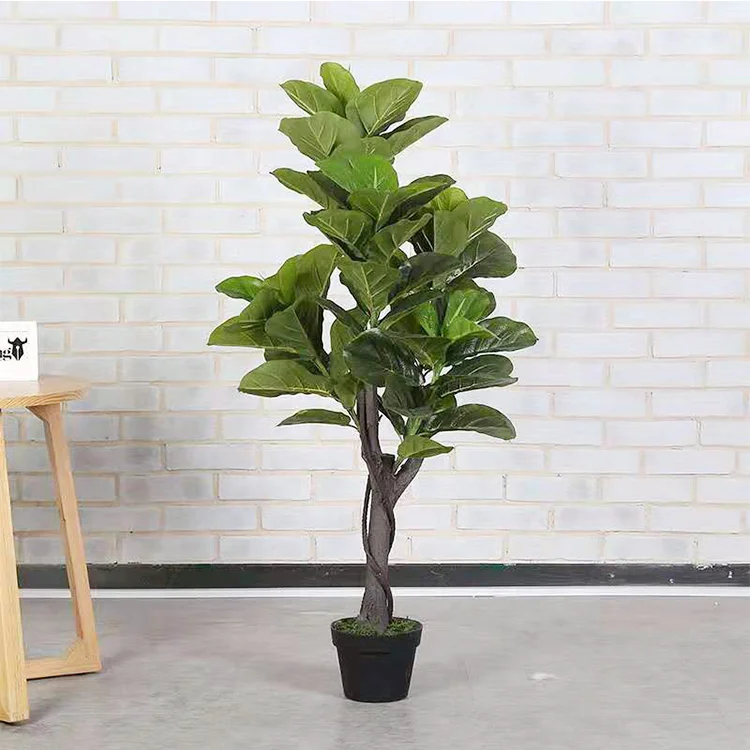 

1.2m Artificial frond fiddle leaf fig tree 5614, Green color